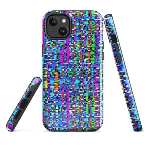 Neon Mosaic on a MagSafe Tough Case for iPhone®