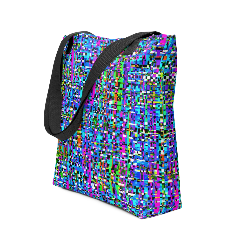 Neon Mosaic on Tote Bag — Front