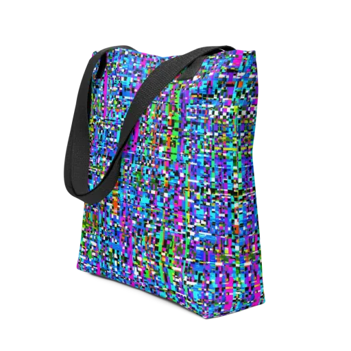 Neon Mosaic on a Tote Bag
