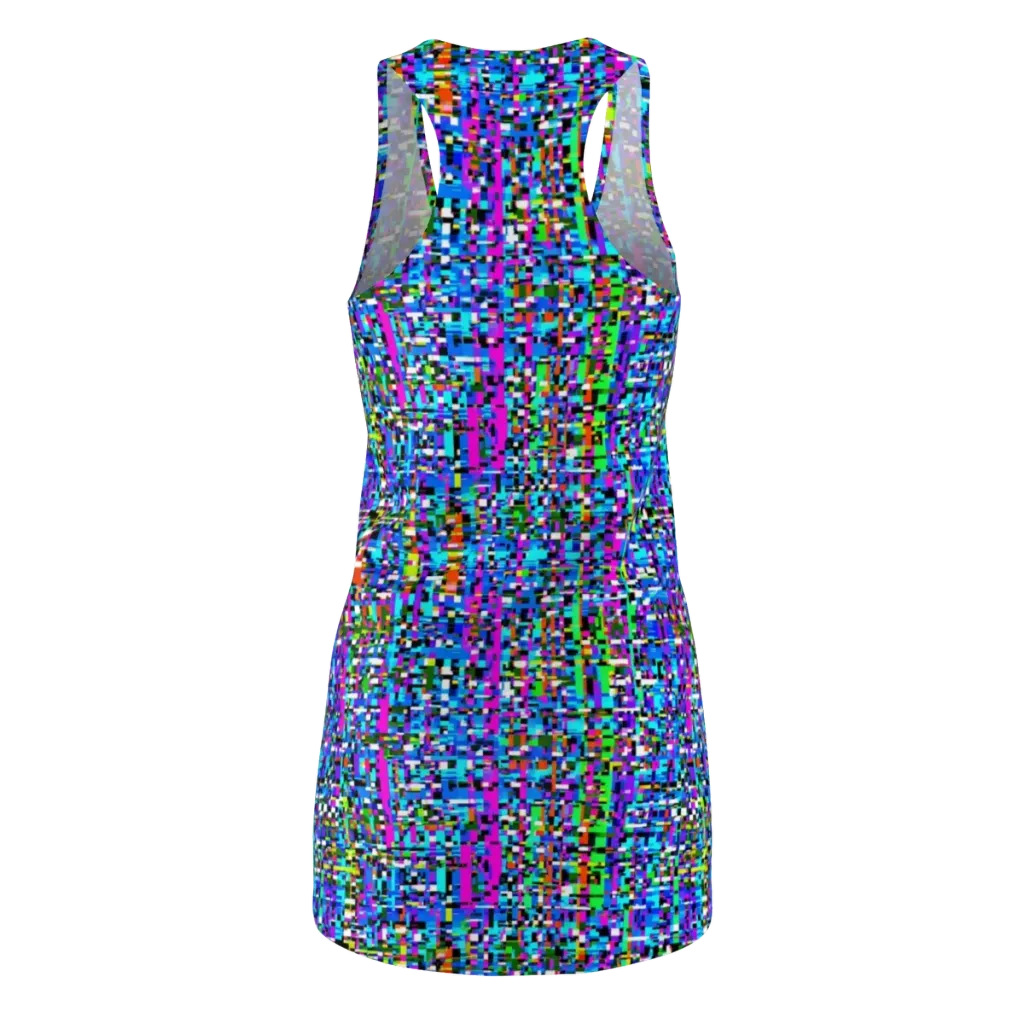 Neon Mosaic on Racerback Dress — Back