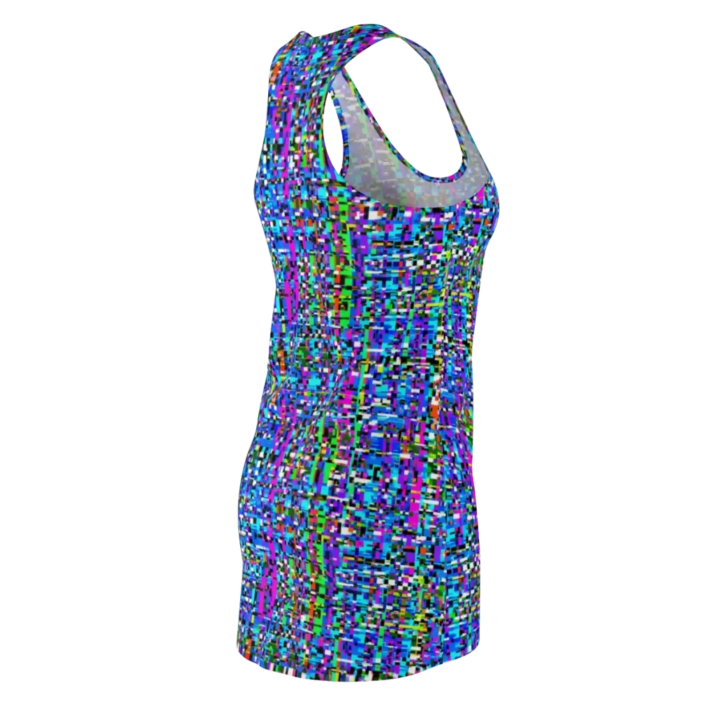 Neon Mosaic on Racerback Dress — Back Side