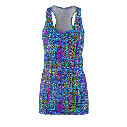 Neon Mosaic on a Racerback Dress