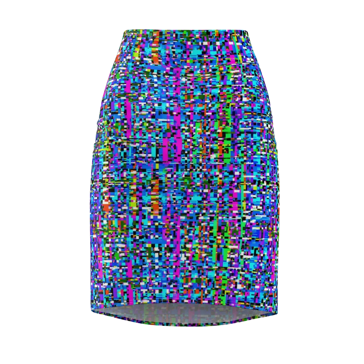 Neon Mosaic on Pencil Skirt — Front