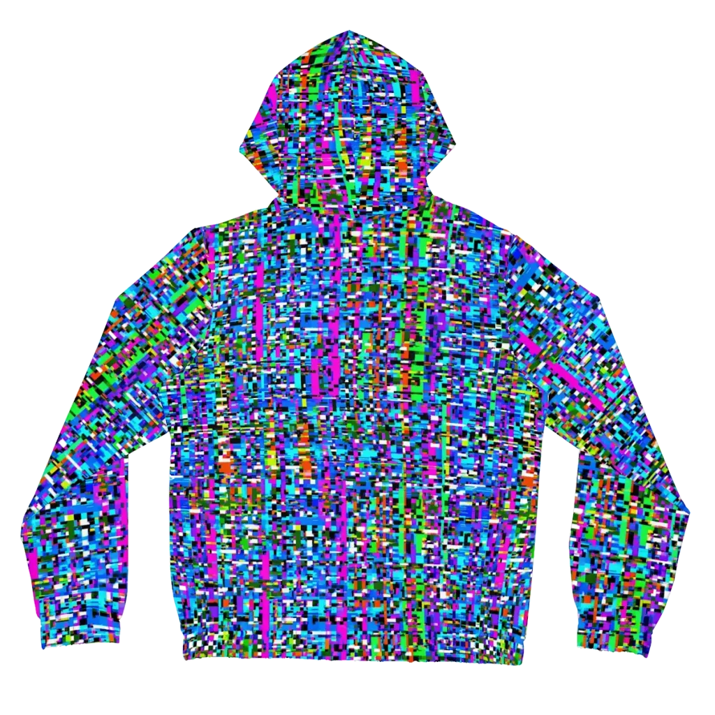 Neon Mosaic on Women's Full-Zip Hoodie — Back
