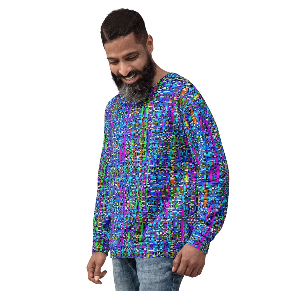 Neon Mosaic on Sweatshirt — Left Front