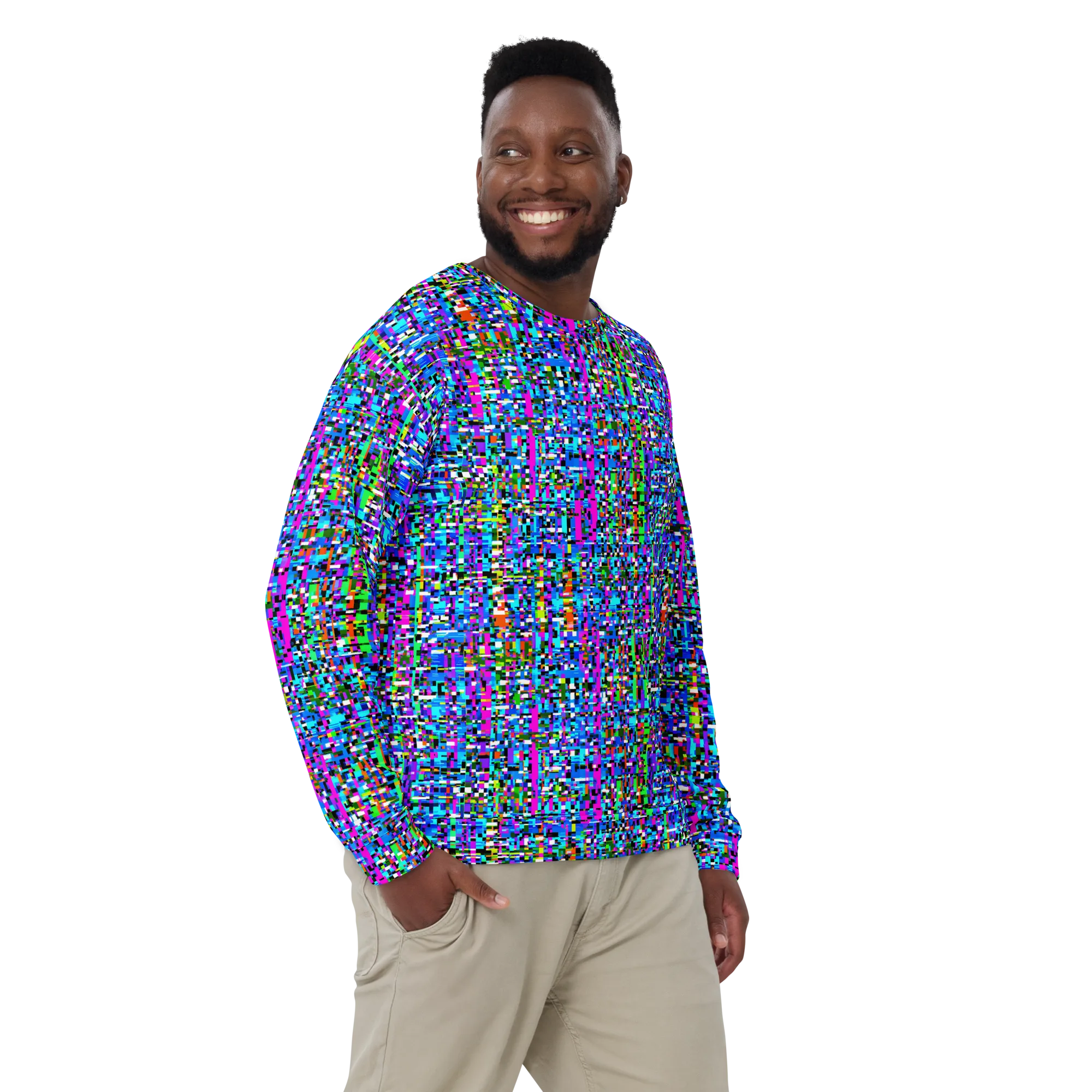 Neon Mosaic on Sweatshirt — Front