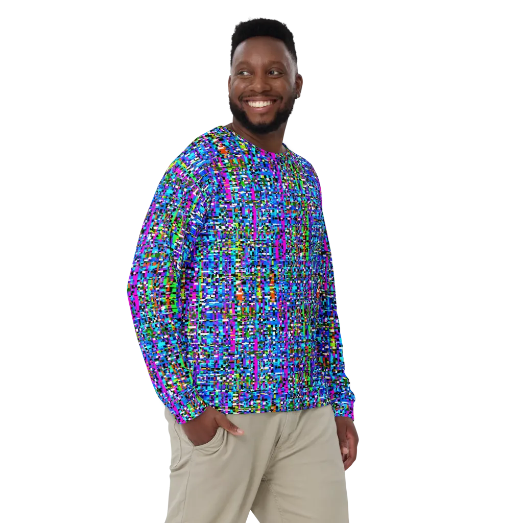 Neon Mosaic on Sweatshirt — Front