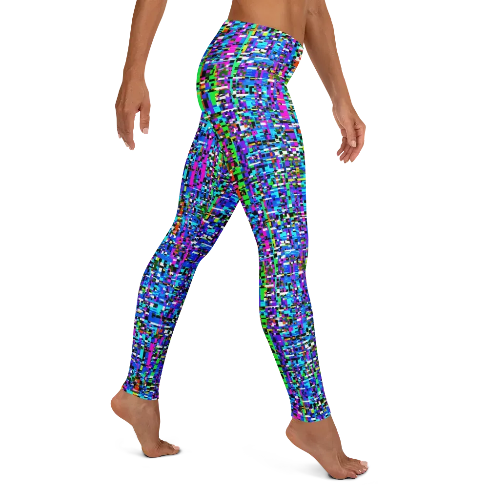Neon Mosaic on Leggings — Right