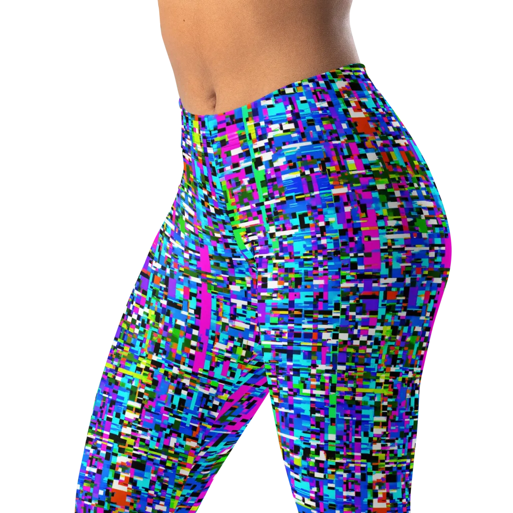Neon Mosaic on Leggings — Left Front