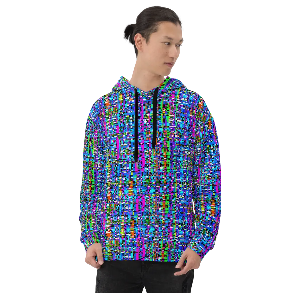 Neon Mosaic on Hoodie — Front