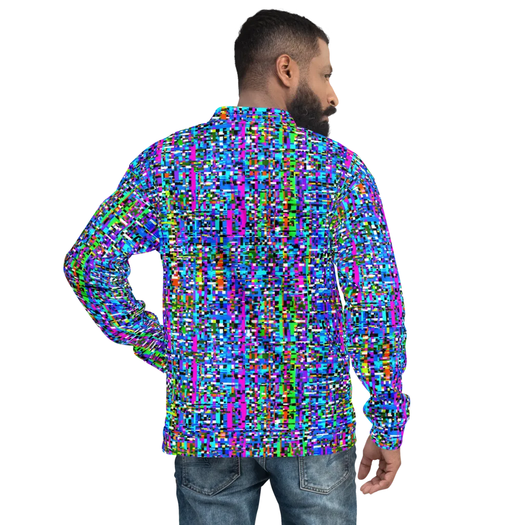 Neon Mosaic on Bomber Jacket — Back