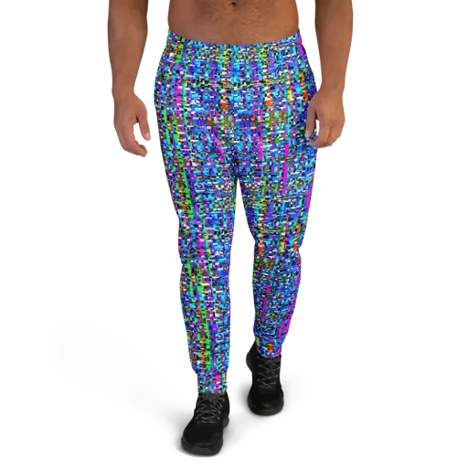 Neon Mosaic on a Men's Joggers