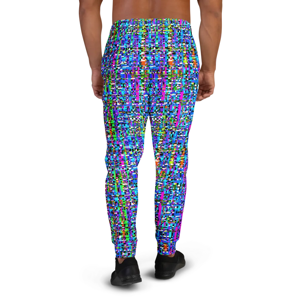 Neon Mosaic on Men's Joggers — Back