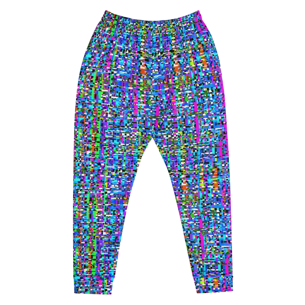 Neon Mosaic on Men's Joggers — Front