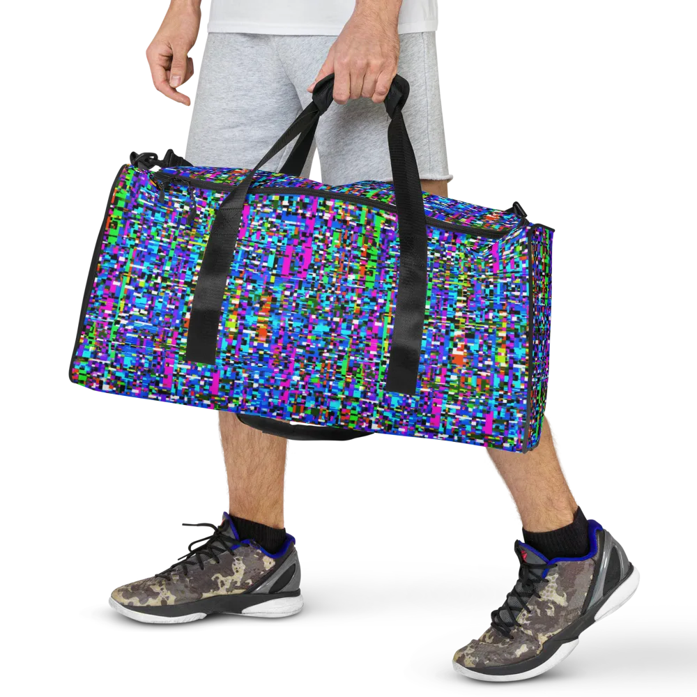 Neon Mosaic on Duffle Bag — Front