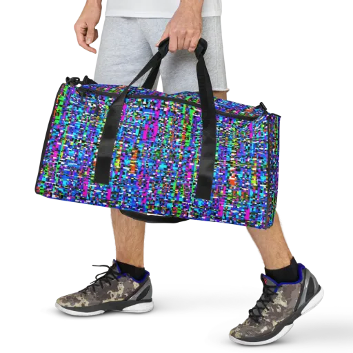 Neon Mosaic on a Duffle Bag