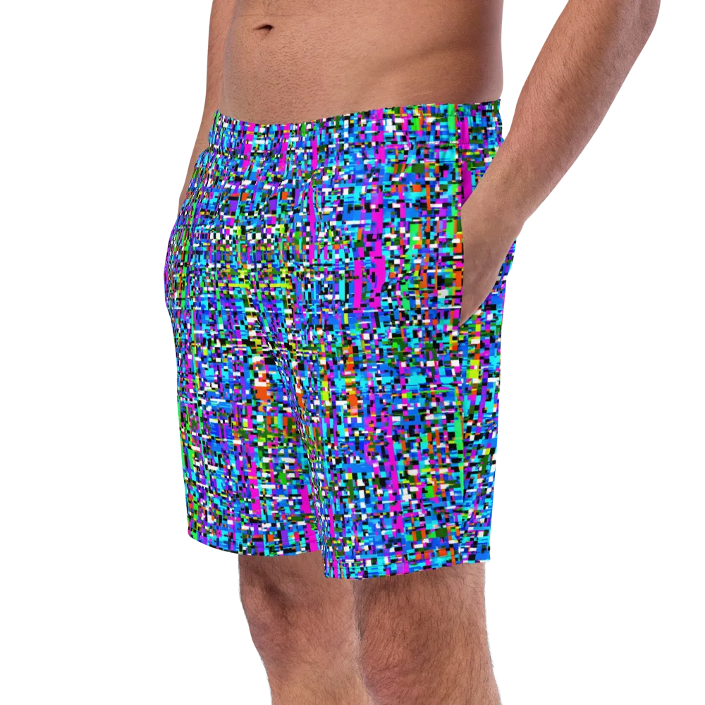 Neon Mosaic on Swim Trunks — Left Front