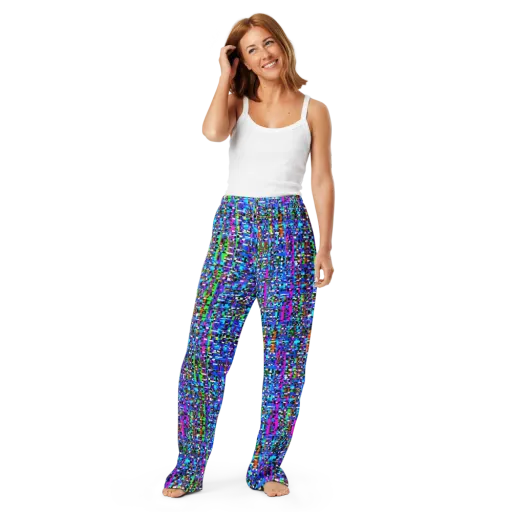 Neon Mosaic on a Women's Pajama Pants