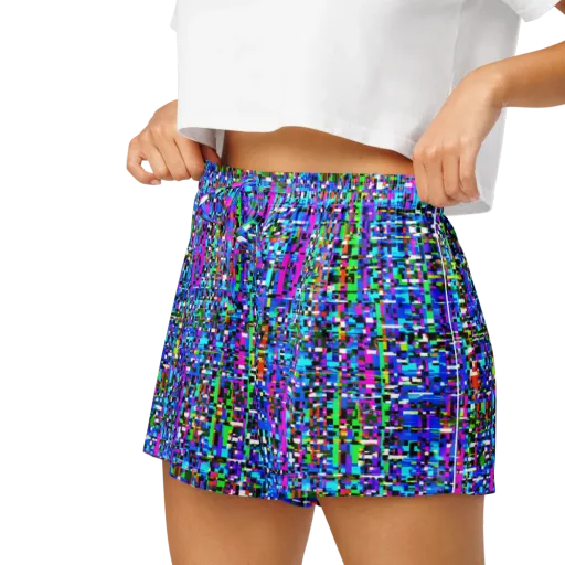 Neon Mosaic on a Women's Pajama Shorts