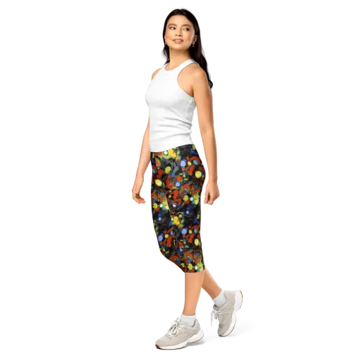 The Vivid Collapse on a Capri Leggings