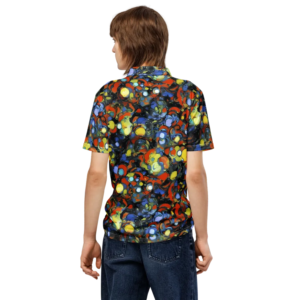 The Vivid Collapse on Men's Slim Fit Polo Shirt — Back
