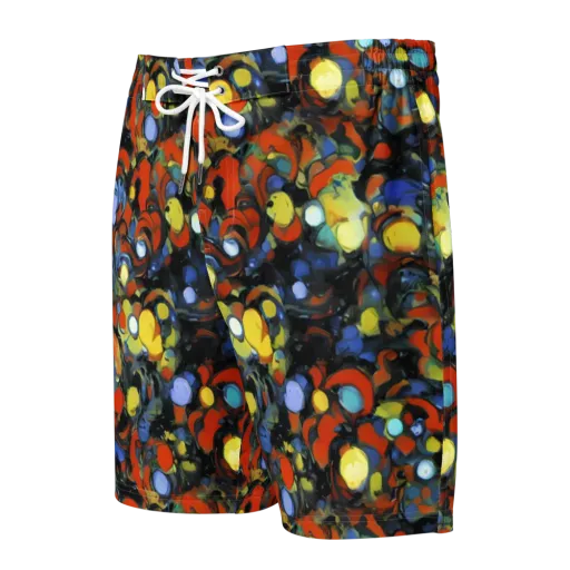 The Vivid Collapse on a Men's Board Shorts