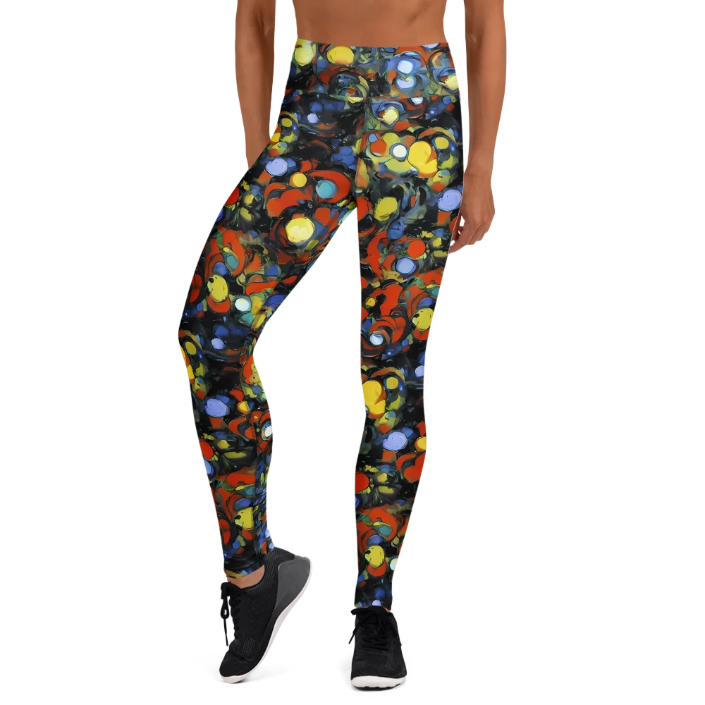 The Vivid Collapse on Yoga Leggings — Front