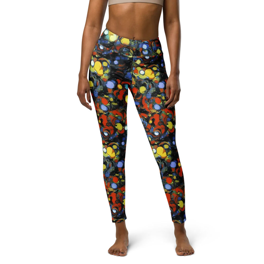 The Vivid Collapse on Yoga Leggings — Front