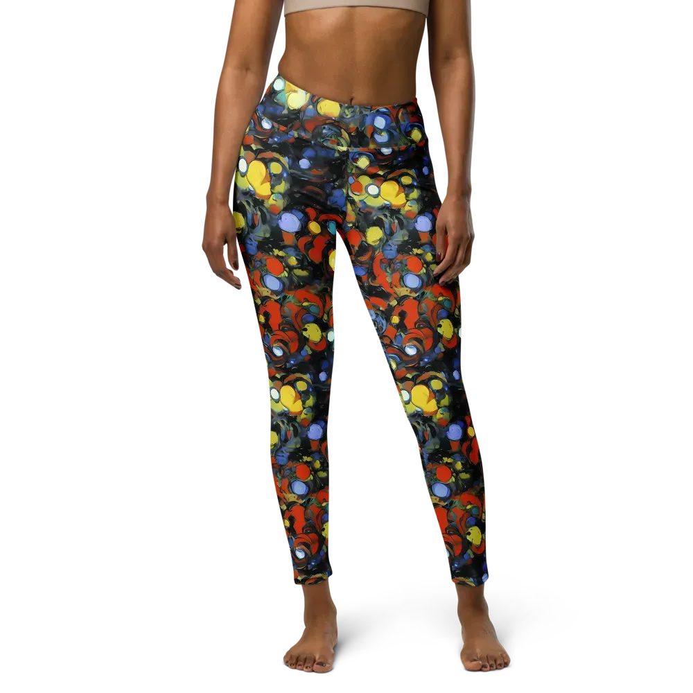 The Vivid Collapse on Yoga Leggings — Front