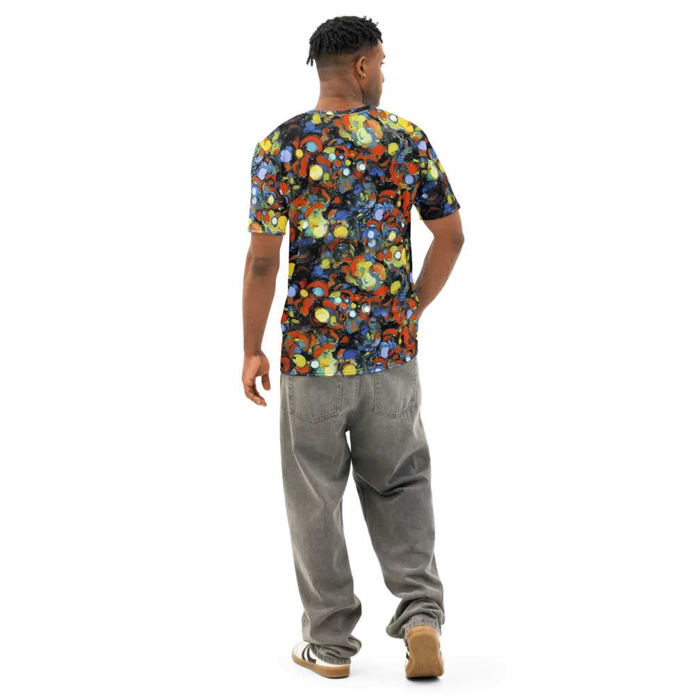The Vivid Collapse on Men's Cotton Crew Neck T-Shirt — Back