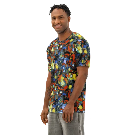 The Vivid Collapse on a Men's Cotton Crew Neck T-Shirt