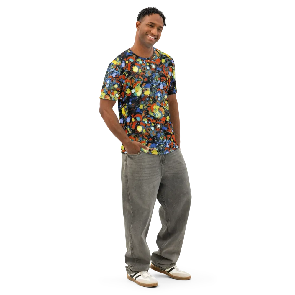 The Vivid Collapse on Men's Cotton Crew Neck T-Shirt — Right Front