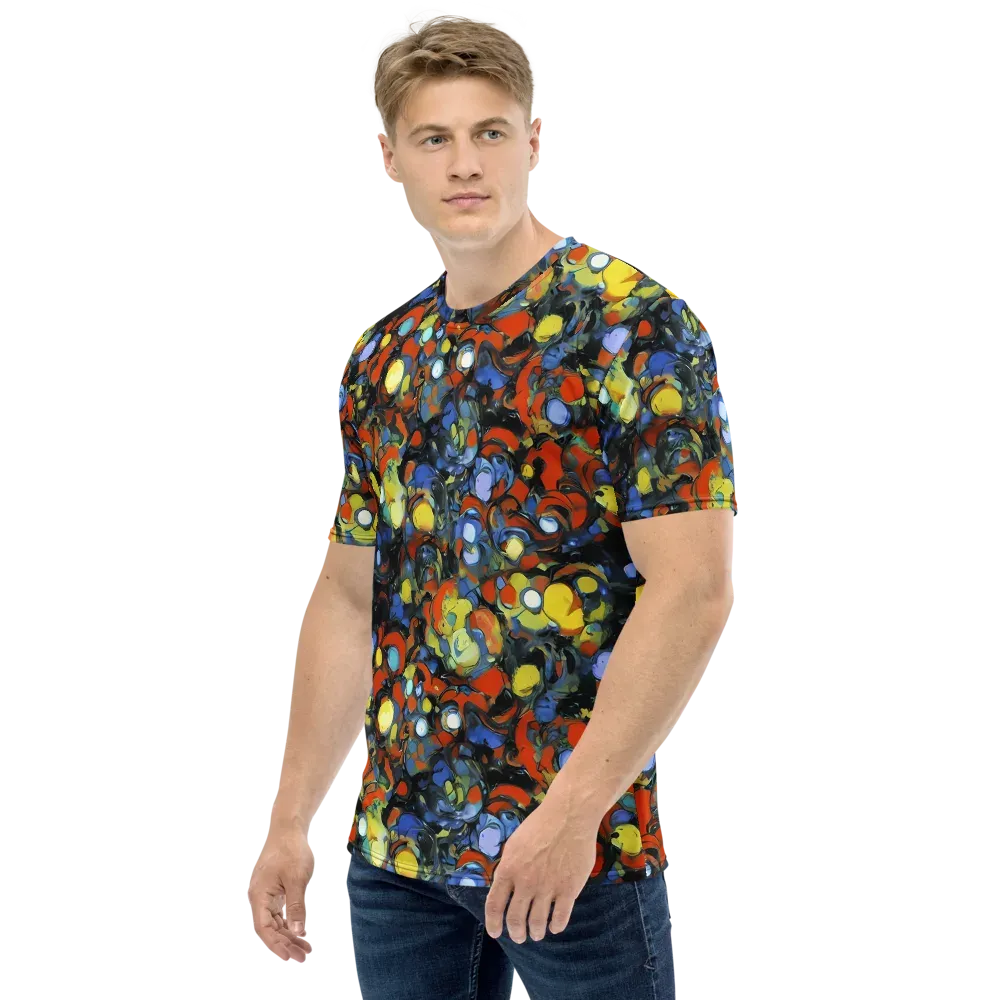 The Vivid Collapse on Men's Crew Neck T-Shirt — Left