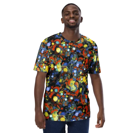 The Vivid Collapse on a Men's Crew Neck T-Shirt