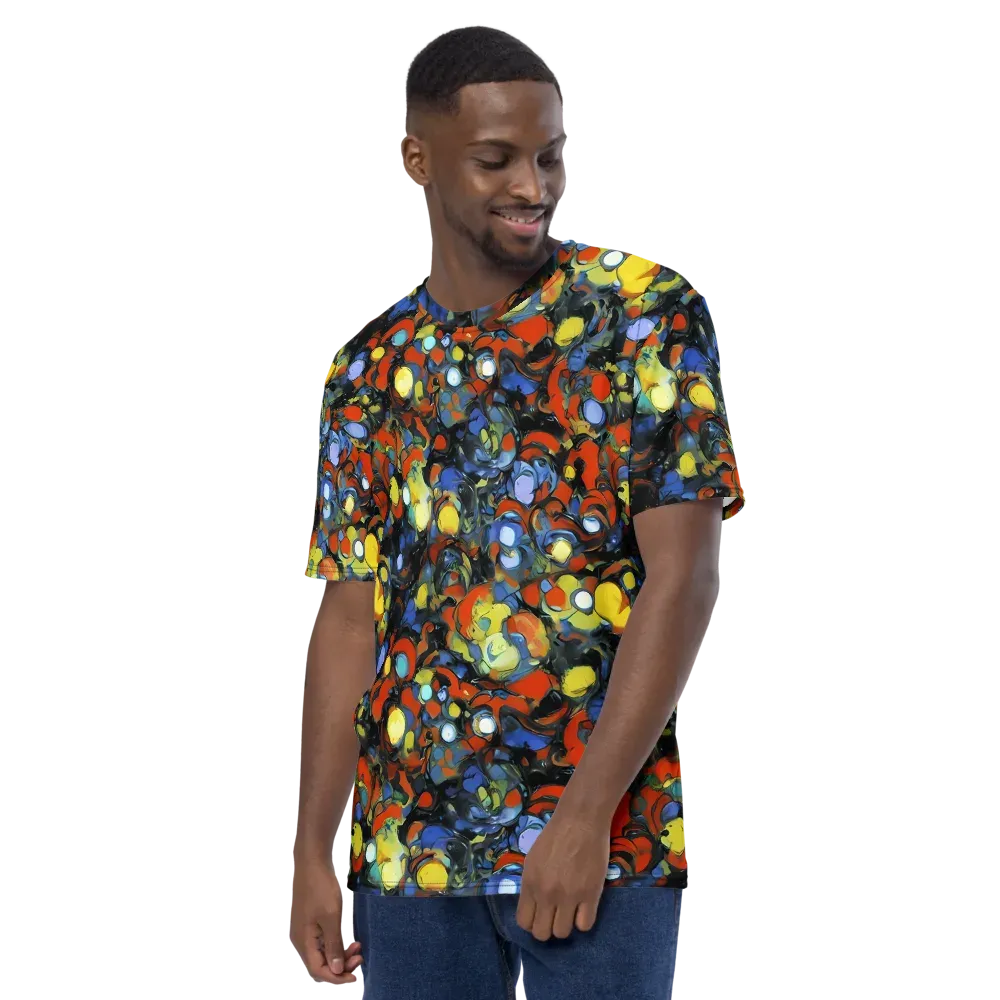 The Vivid Collapse on Men's Crew Neck T-Shirt — Left