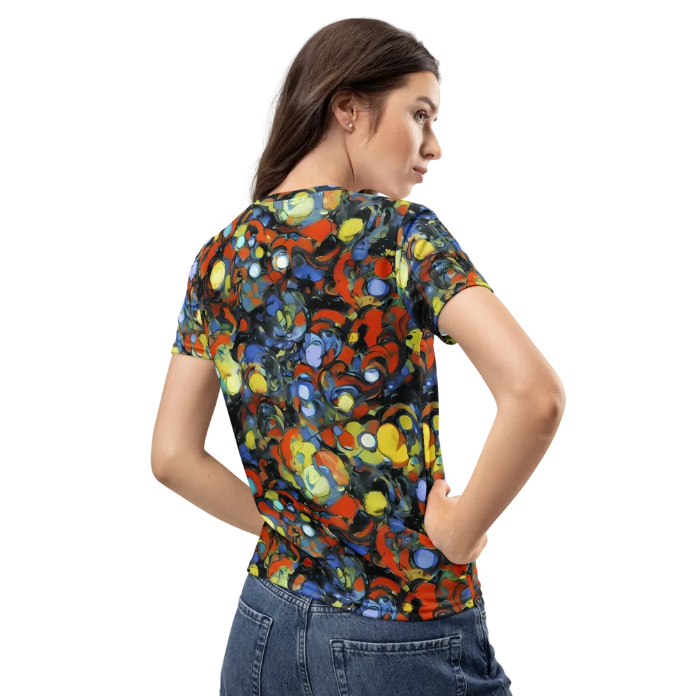 The Vivid Collapse on Women's Crew Neck T-Shirt — Back