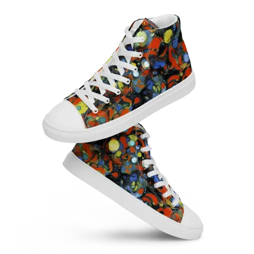 The Vivid Collapse on a Women's High Top Canvas Shoes