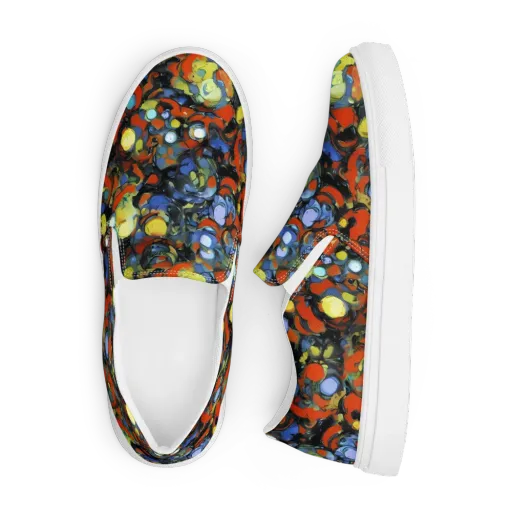 The Vivid Collapse on a Men's Slip-On Canvas Shoes
