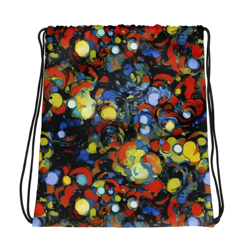 The Vivid Collapse on a Drawstring Bag