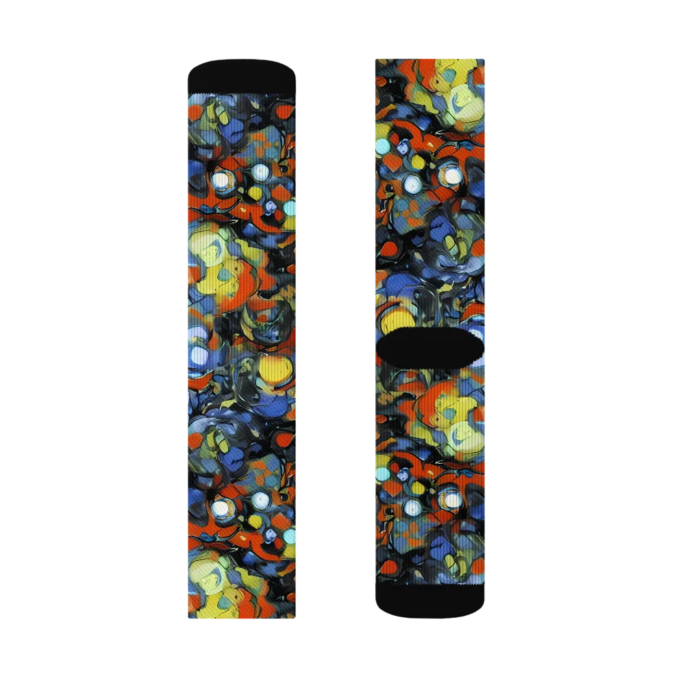 The Vivid Collapse on Socks — Right Sock