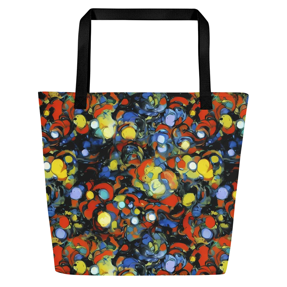 The Vivid Collapse on Large Tote Bag W/ Pocket — Front