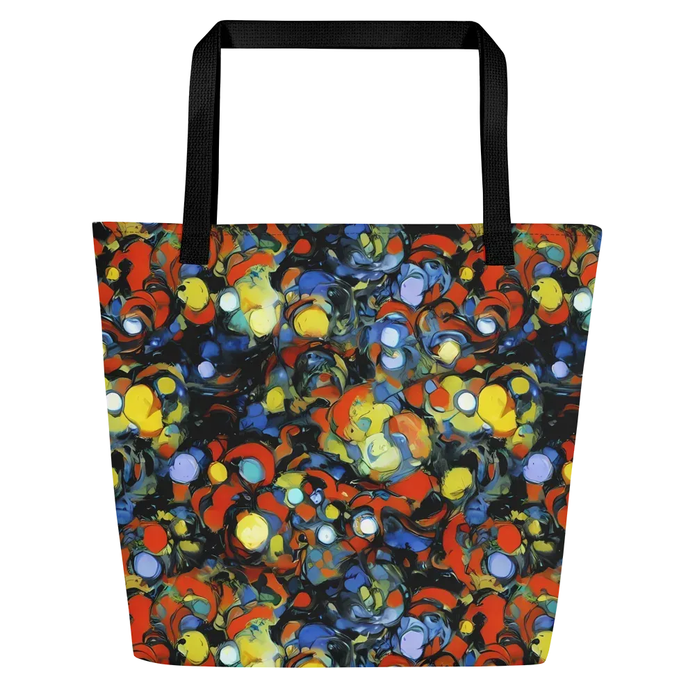 The Vivid Collapse on Large Tote Bag W/ Pocket — Front