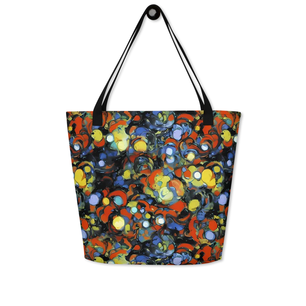 The Vivid Collapse on Large Tote Bag W/ Pocket — Front