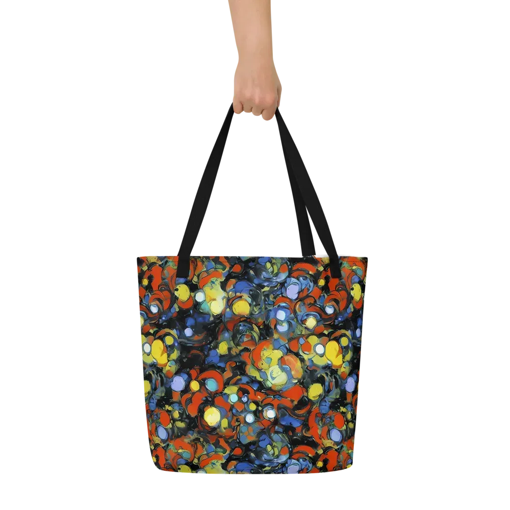 The Vivid Collapse on Large Tote Bag W/ Pocket — Front