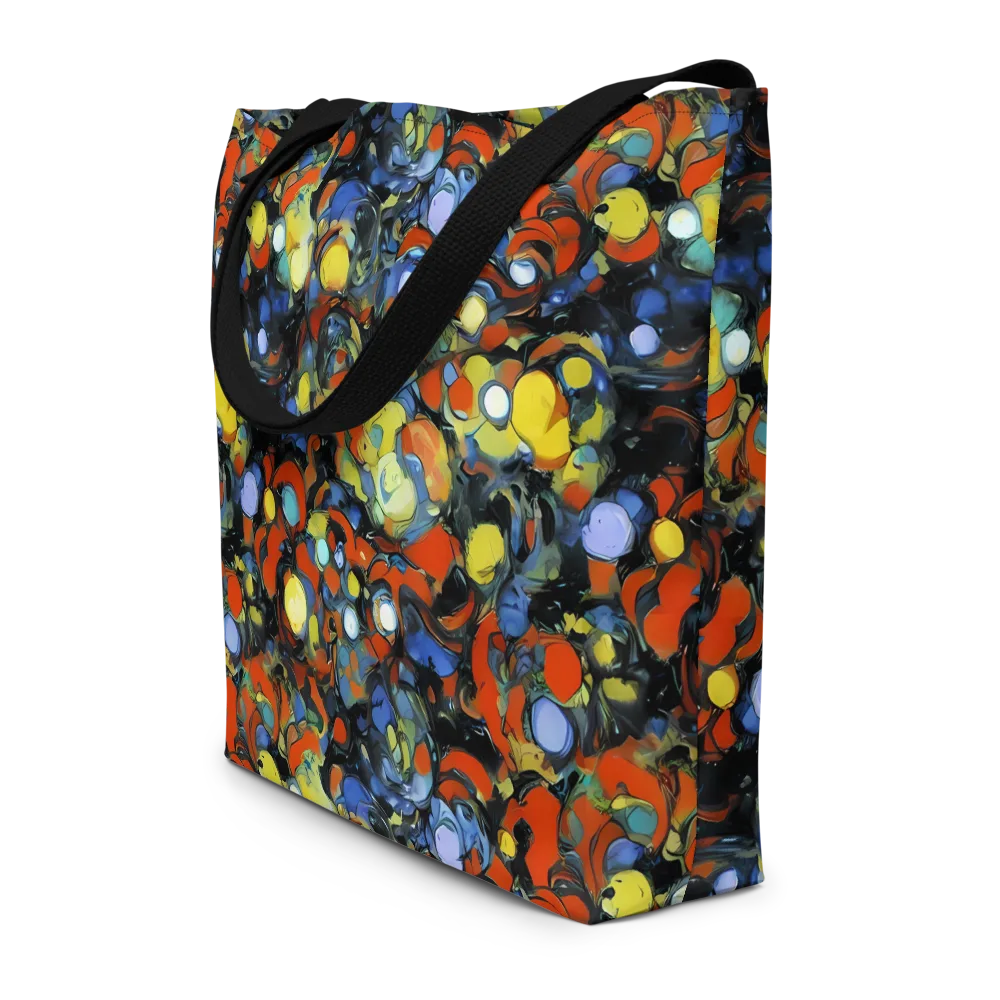 The Vivid Collapse on Large Tote Bag W/ Pocket — Front