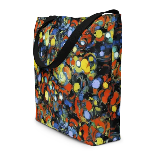 The Vivid Collapse on a Large Tote Bag W/ Pocket