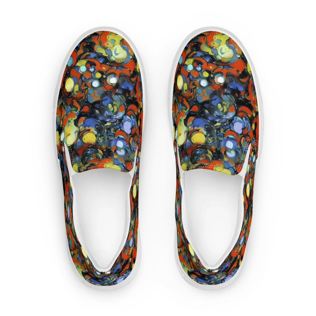 The Vivid Collapse on Women's Slip-On Canvas Shoes — Front