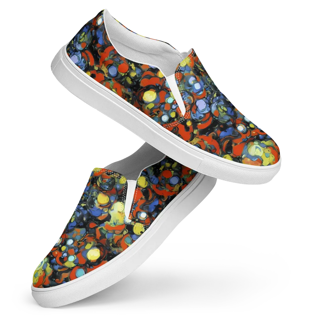 The Vivid Collapse on Women's Slip-On Canvas Shoes — Front