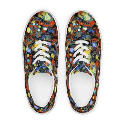The Vivid Collapse on a Men's Lace-Up Canvas Shoes