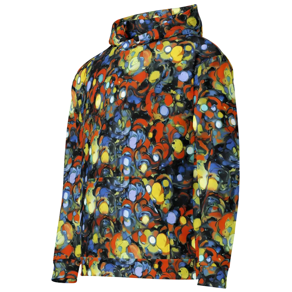 The Vivid Collapse on Cotton Hoodie — Left Front
